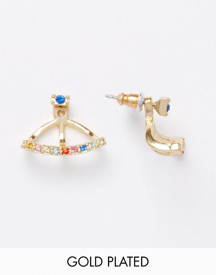 Pilgrim Multi Stone Swing Earrings - Gold