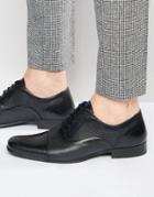 Red Tape Etched Oxford Shoes In Black Leather - Black