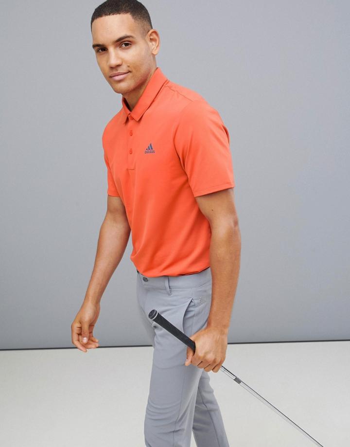 Adidas Golf Ultimate 365 Polo In Orange - Orange