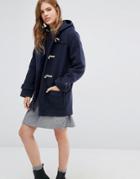 Ymc Toggle Hooded Duffle Coat - Navy