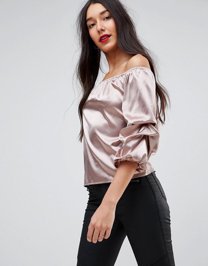 Jessica Wright Bardot Top - Silver