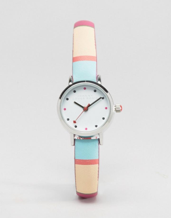 Johnny Loves Rosie Multi Stripe Watch - Multi