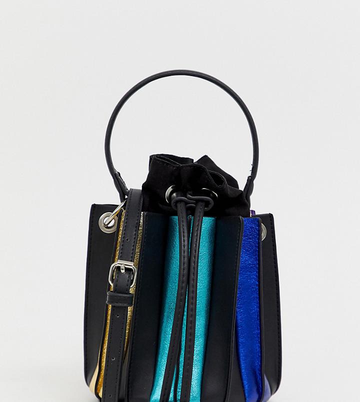 Skinnydip Rainbow Accordion Metallic Cross Body Bag - Multi