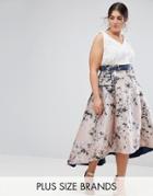 Coast Plus Red Carpet Dim Hep Marble Skirt - Multi