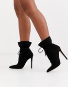 Asos Design Estonia Slouch Ankle Boots In Black