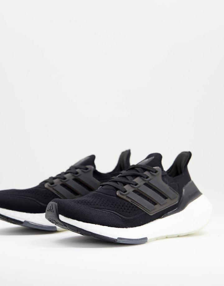 Adidas Ultraboost 21 Sneakers In Black And White