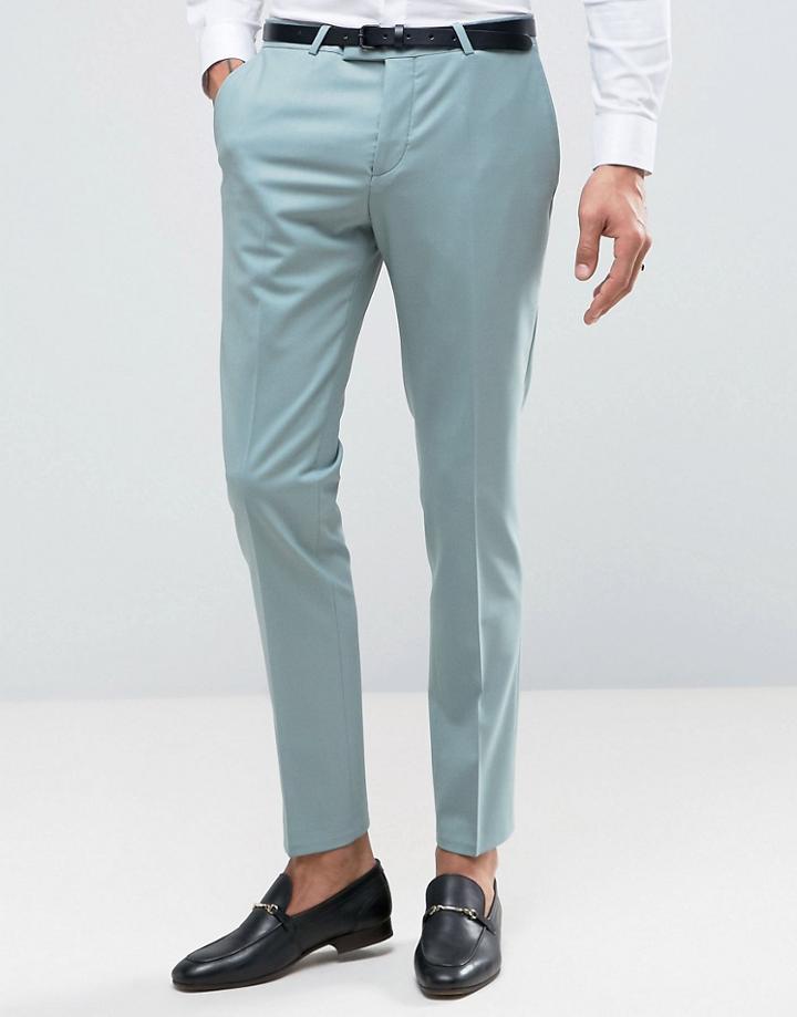 Noose & Monkey Super Skinny Suit Pants - Green
