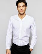 Hart Hollywood By Nick Hart V Neck Shirt In Slim Fit - White
