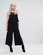 N12h No Borders Cropped Jumpsuit - Black