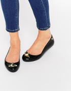 Vivienne Westwood For Melissa Black Space Orb Flat Shoes - Black Orb