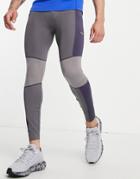 Asos 4505 Training Tights With Contrast Panels-grey