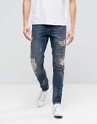 Hoxton Denim Jeans Patch Rip And Repair Patch Yellow Wash Jean - Yello