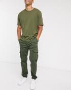 Only & Sons Cargo With Drawstring Hem Khaki-green
