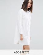 Asos Petite Cotton Shirt Dress - White