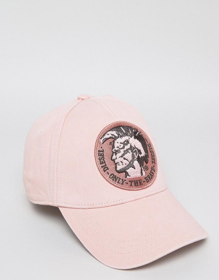 Diesel Cindians Baseball Cap In Pink - Pink