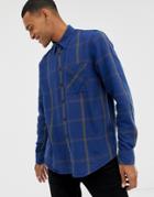 Nudie Jeans Co Sten Window Check Shirt In Blue - Blue