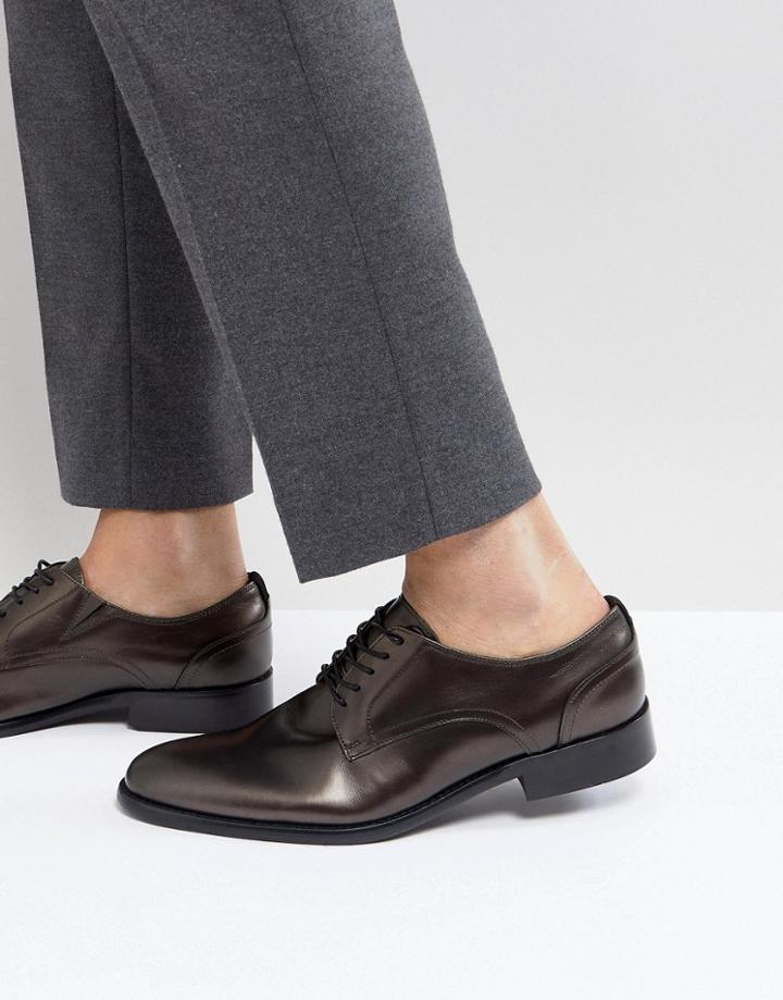 Aldo Exzephir Leather Derby Shoes - Gold