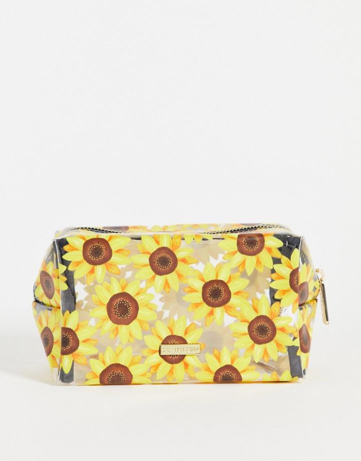 Skinnydip Summer Sunflower Makeup Bag-yellow