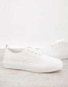 London Rebel Flatform Lace Up Sneaker In White