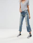 Blank Nyc Train Wrecked Chewed Hem Boyfriend Jeans - Blue