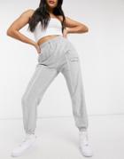 The Couture Club Velour Sweatpants In Gray-grey