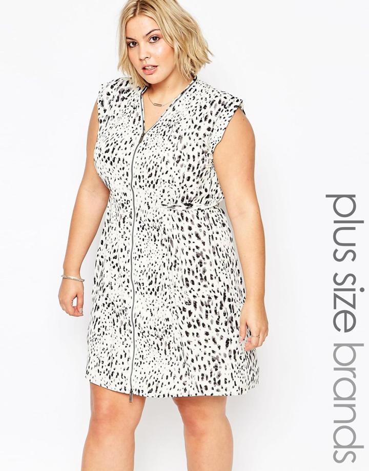 Carmakoma Plus Size Mallala Dress In Animal Print - Yellow Stone