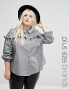 Alice & You Pie Crust Chambray Top - Gray