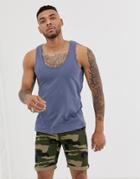 Asos Design Organic Tank In Gray