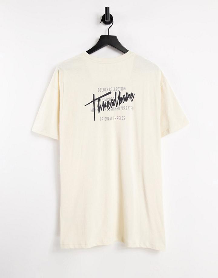 Threadbare Oversized Deluxe T-shirt In White