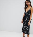 Flynn Skye Exclusive Ruffle Strappy Midi Dress - Black