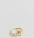 Rock 'n' Rose Sterling Silver Gold Plated Ornate Pinky Ring - Gold