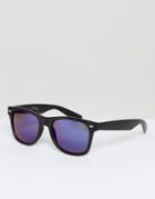 Jeepers Peepers Rubber Square Sunglasses In Black - Black