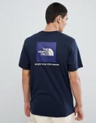 The North Face Red Box T-shirt In Navy - Navy