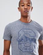 Jack & Jones Premium Crew Neck T-shirt With Vintage Graphic Pr - Gray
