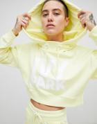 Ivy Park Logo Crop Hoodie In Yellow - Yellow