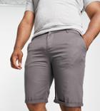 Le Breve Plus Chino Shorts In Charcoal-gray
