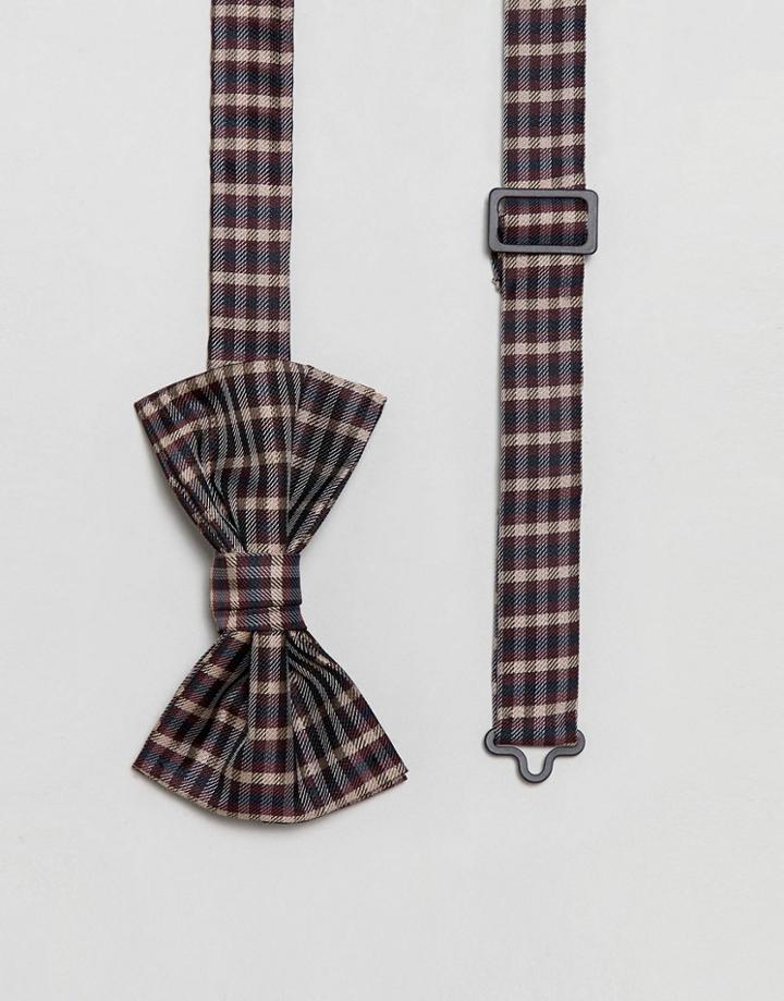 Asos Design Checked Bow Tie - Multi