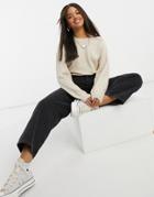 Asos Design Oversized Fine Crew Neck Sweater-neutral