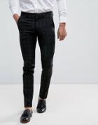 New Look Skinny Fit Suit Pants In Black Check - Black