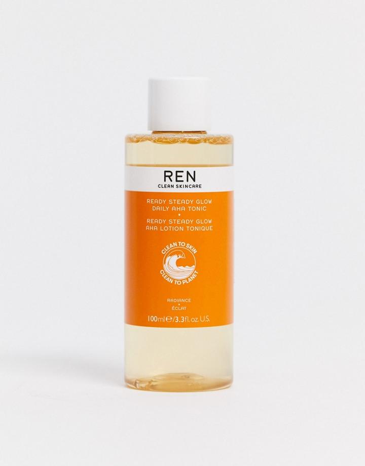 Ren Clean Skincare Ready Steady Glow Daily Aha Tonic 3.3 Fl Oz-no Color