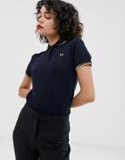 Fred Perry Twin Tipped Polo Shirt - Navy