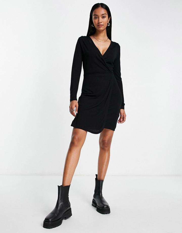 French Connection Meadow Jersey Mini Dress In Black