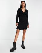 French Connection Meadow Jersey Mini Dress In Black