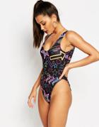 Jaded London Neon Signs Swimsuit - Multi