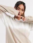 Abercrombie & Fitch Color Block Washed Crew Neck Sweater-brown