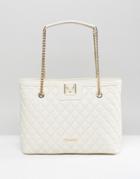 Love Moschino Quilted Shoulder Bag - Cream