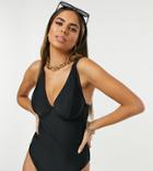 Peek & Beau Fuller Bust Exclusive Underwire Swimsuit In Black