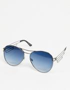 Jeepers Peepers Round Sunglasses In Blue-blues