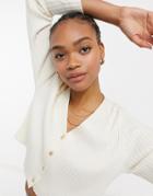 & Other Stories Ecovero Cropped Cardigan In Off White