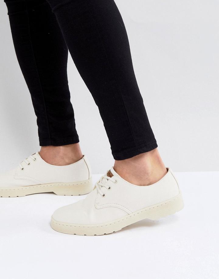Dr Martens Delray Overdyed 3 Eye Shoes In Stone - Beige